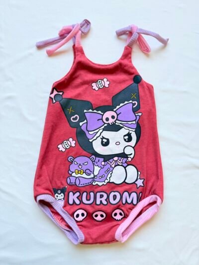 Kuromi Upcycle Camellia Romper
Size 18-24m