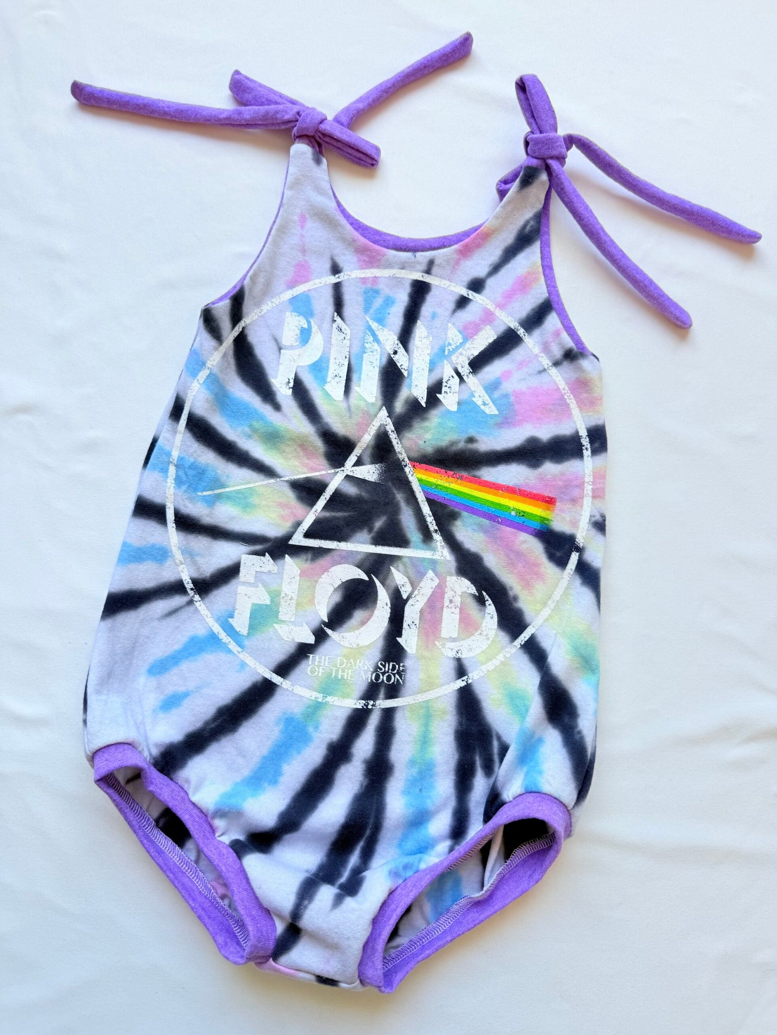 Pink Floyd Upcycle Camellia Romper
Size 3T