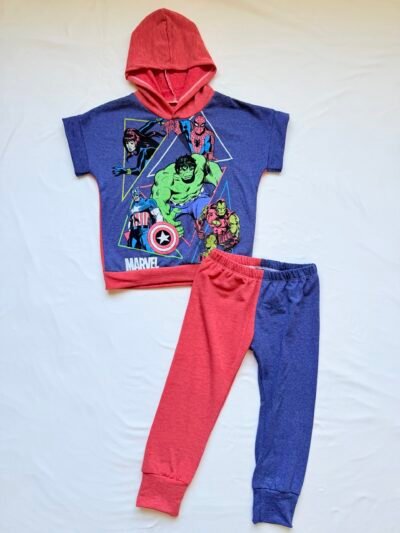 Superheroes Upcycled Joggers Set
Size 5Y