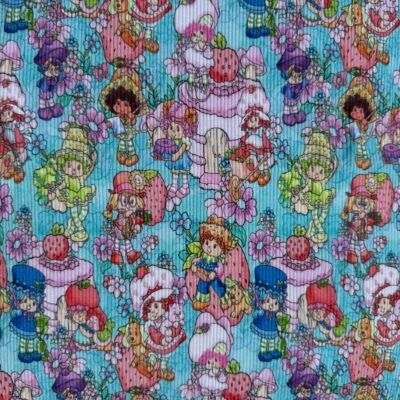 Strawberry shortcake and friends rib fabric