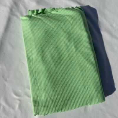 Lime Pastel Solid Rib
