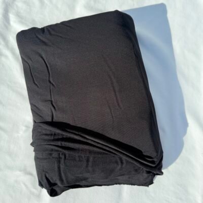 Solid black French Terry