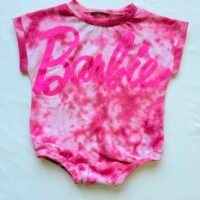 img_7265 Barbie Tye Dye Upcycled Oversized Tee Romper | Size 6-9m