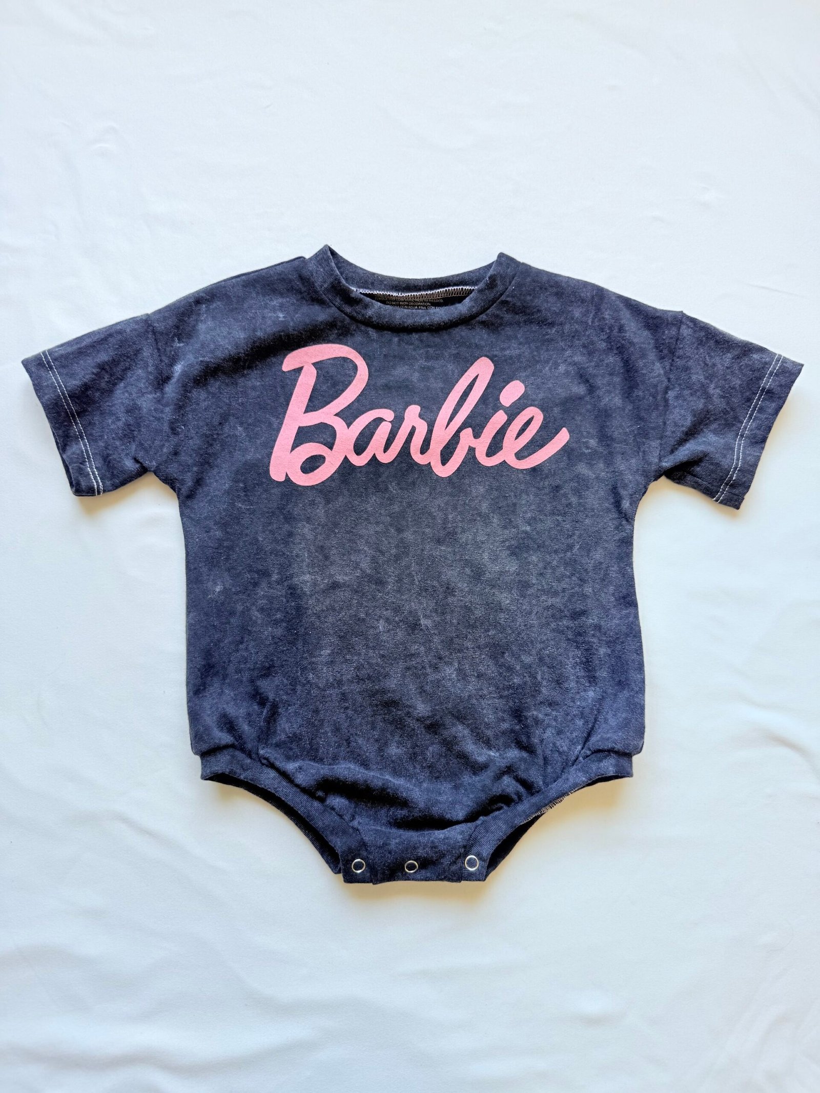 img_7272 Barbie Upcycled Oversized Tee Romper | Size 12-18m