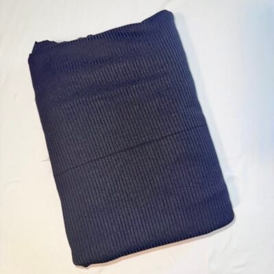 Black Solid Rib