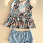 4T | Tank peplum top & shorties set