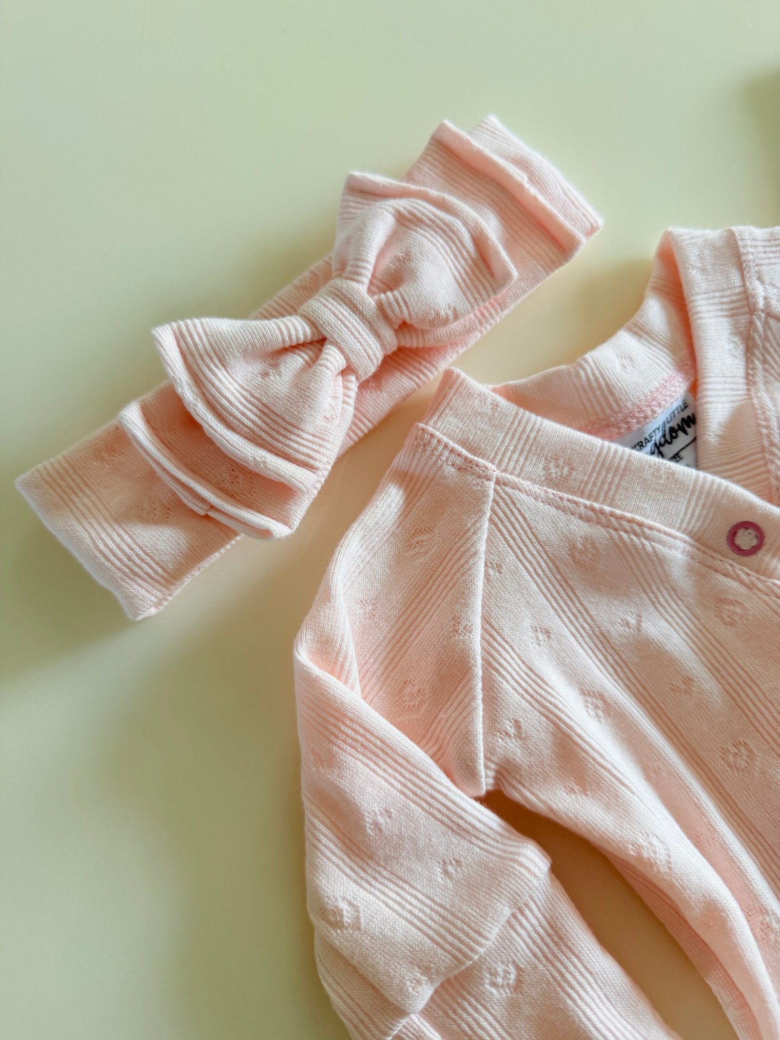 Newborn | River Romper w/ bow Headband