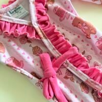 3-6m | Ruffle River Romper & Bow headband